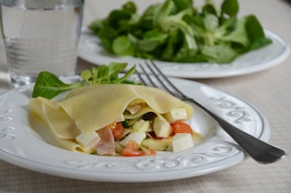 Ravioli gefüllt mit Sommersalat